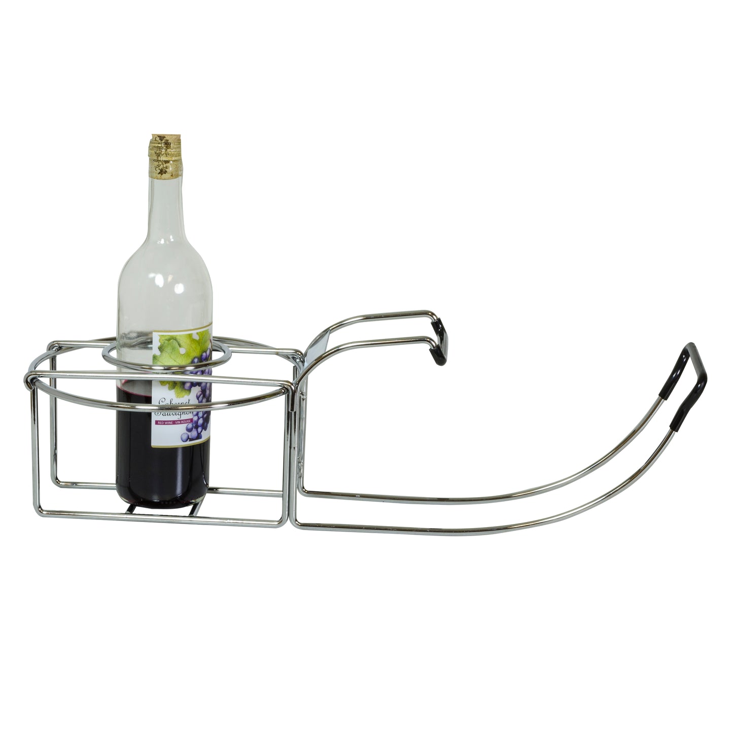 Wine By Your Side Chrome Plated Wine Holder, 1/EA, 20024