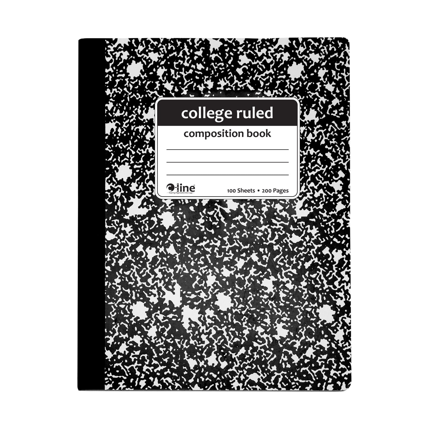 Composition Notebook, College Ruled, Black Marble (Set of 12 EA)