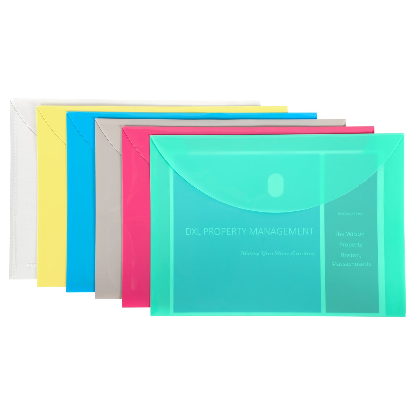 Poly XL Reusable Envelope, Ltr Size, Side Load (Color May Vary) (Set of 36 Envelopes)