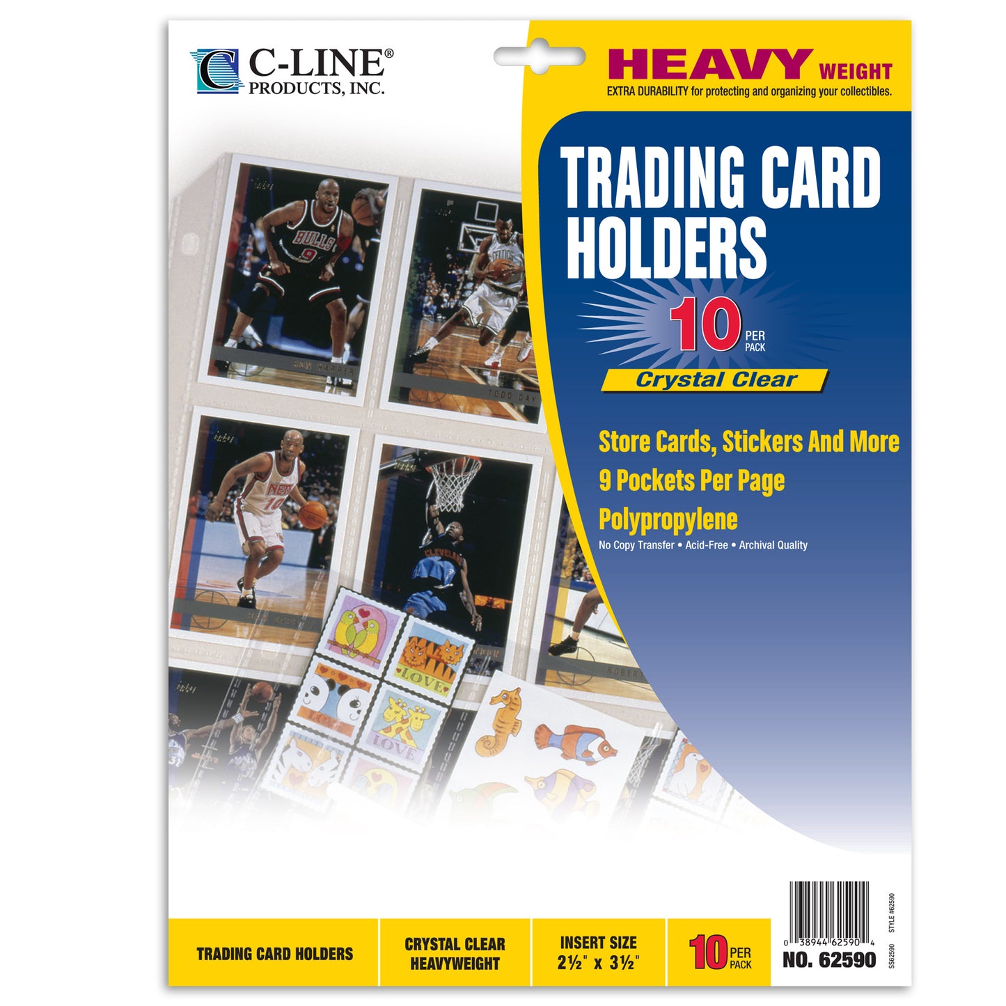 Collector's Edition Trading Card Holders, Top Load Poly., 11 1/4 x 9, 10/PK (Set of 24 PK)
