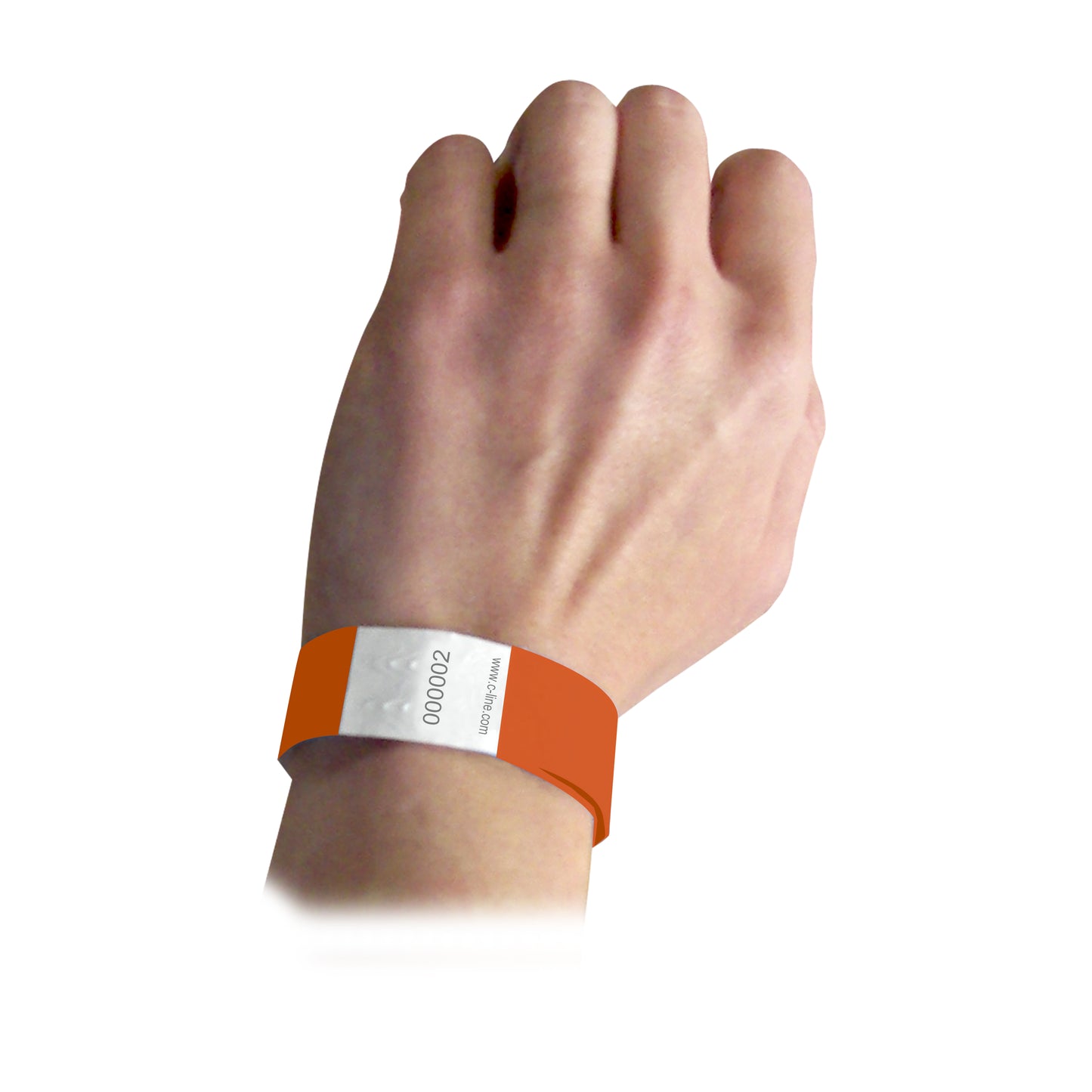 DuPont Tyvek Security Wristbands, Orange, 100/PK, 89102