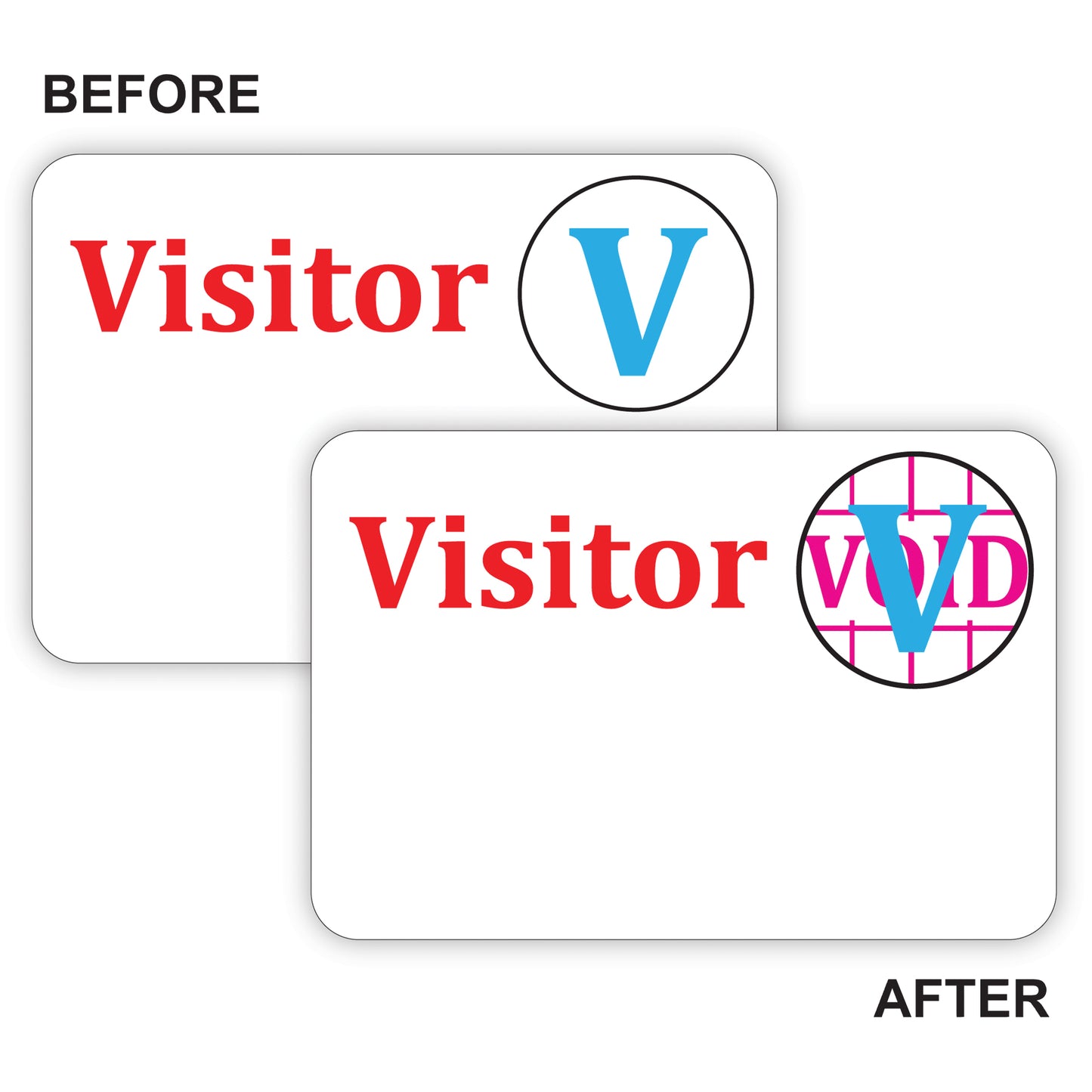 Time's Up! Self-Expiring Visitor Badges, One Day Spot Badge, 3 x 2, 100/BX, 97004