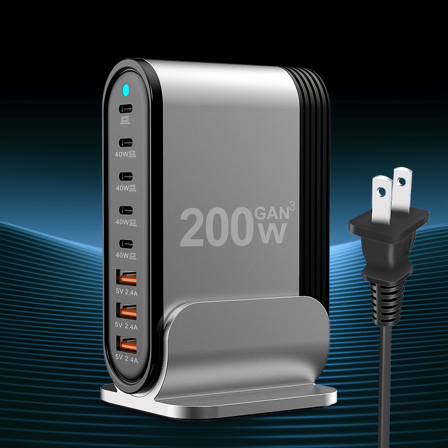 Universal Foldable Fast Charger with 8 Ports