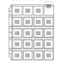 Century Vinyl Photo Slide Pages, Holds 20 - 2" x 2" (25/pk) Top Loading