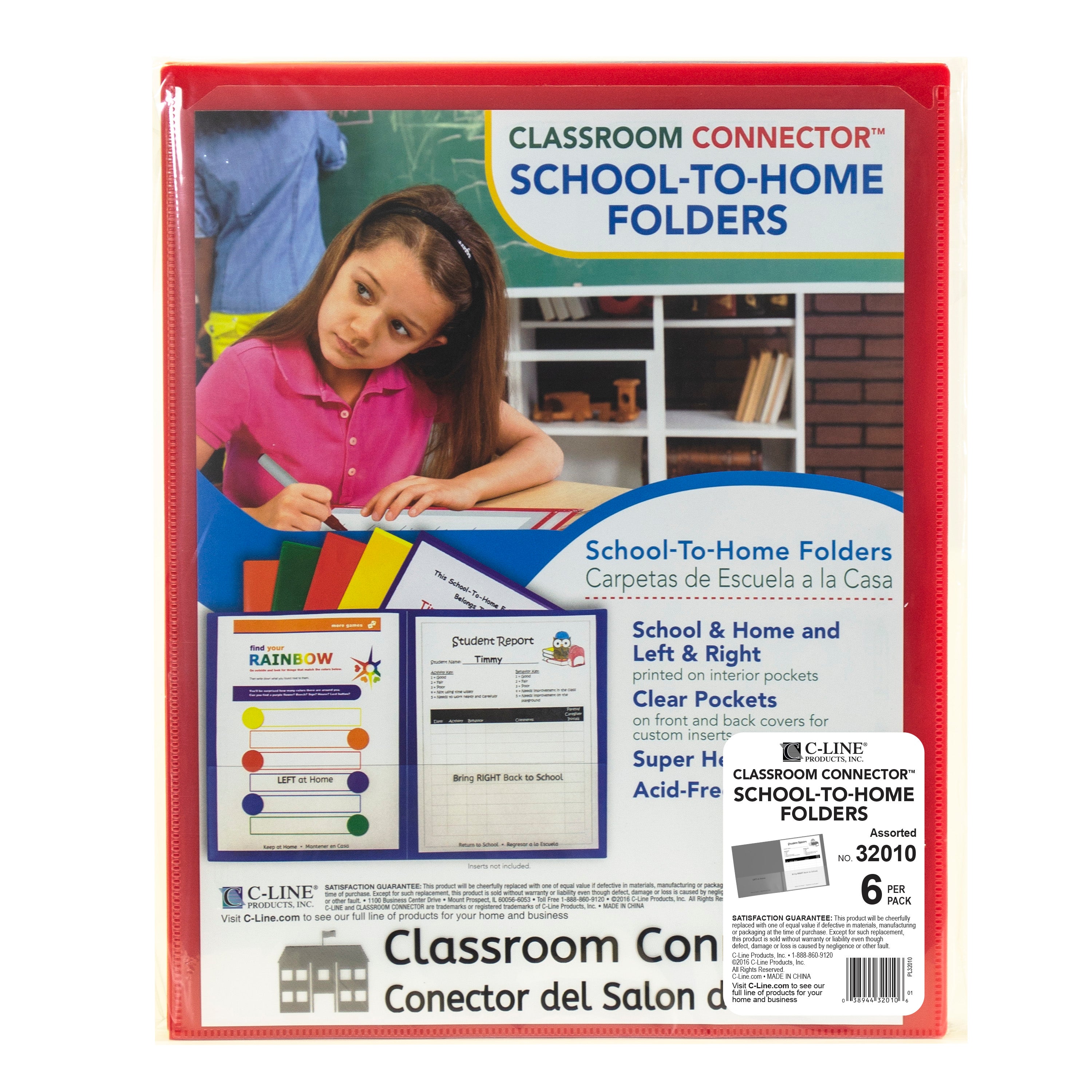 Classroom Connector Folders, Assorted, 6/PK, 32010 ...