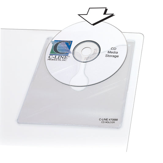 Self-Adhesive CD Holder, 5 1/3 x 5 2/3, 10/PK et of 5 PK)(S