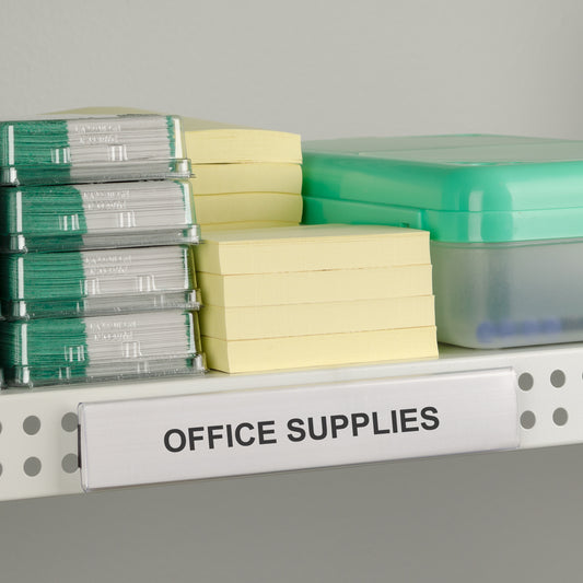 Clear Magnetic Label  Holders, Side Load, 6 X 1, Clear, 10/PK