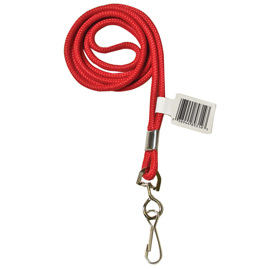 Standard Lanyard, Swivel Hook, Red (Set of 24)