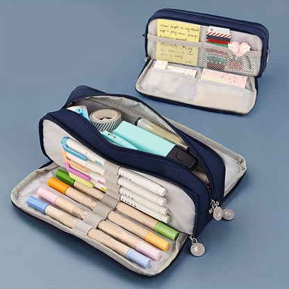 Large-Capacity Three-Layer Pencil Case