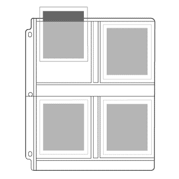 CENTURY VINYL PHOTO PAGES, HOLDS 4 - 4INX 5IN(25/P