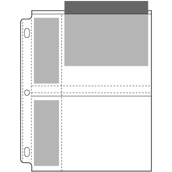 EZ2C? POLY PHOTO PAGES, MEMO - HOLDS 4 - 5X7 (25/P